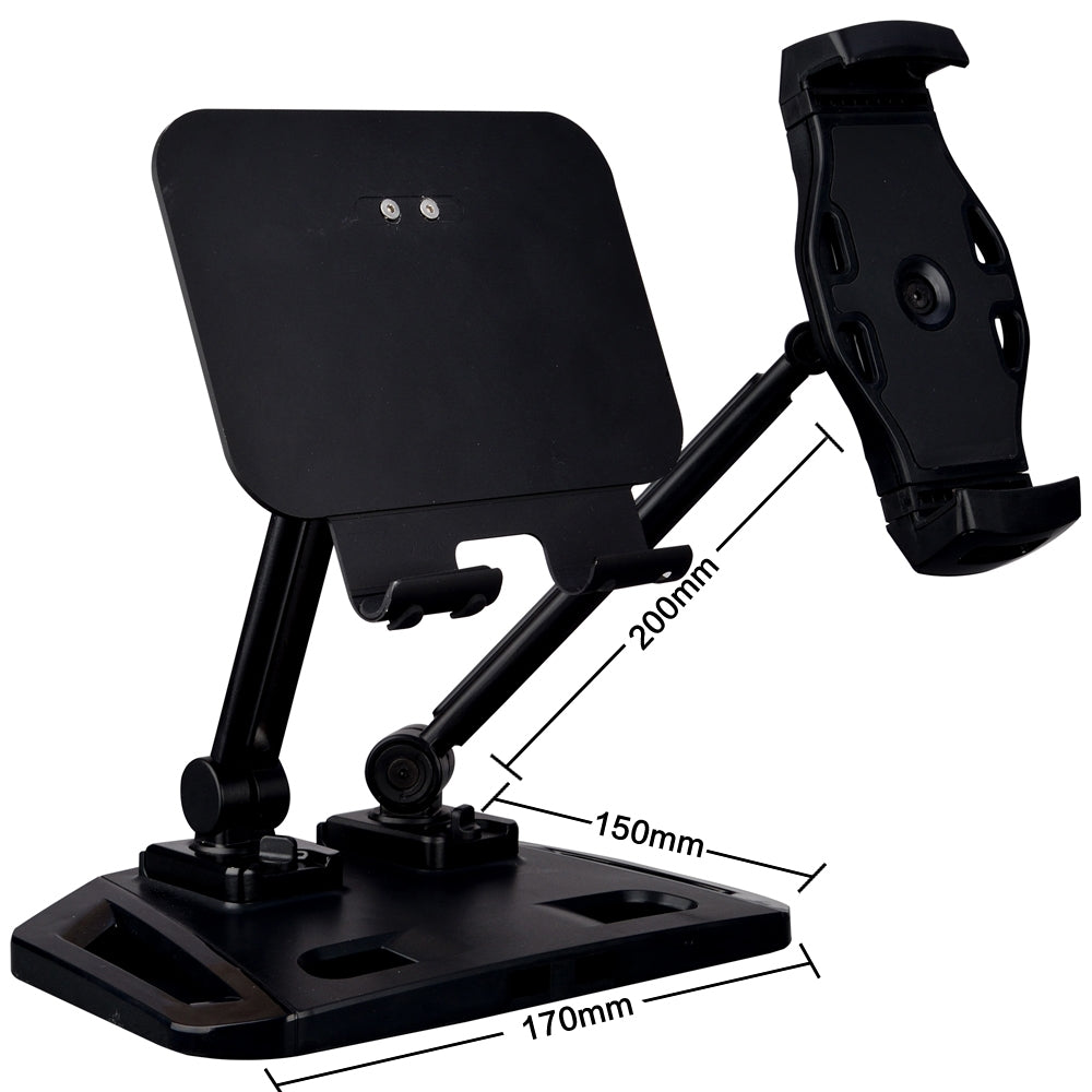 NNEDSZ Universal and Adjustable Double Arm Stand Holder White