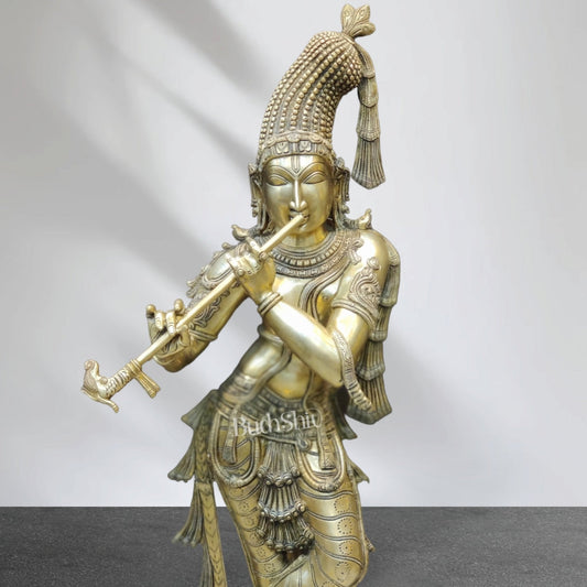 Divine Superfine brass Krishna Murlidhar Idol | 36 inch/ 3 feet | span Experience divine