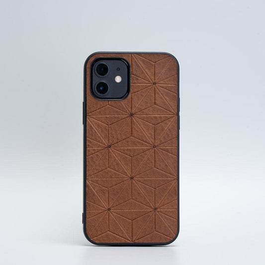 Leather Case for iPhone 12 - Geometric Flower