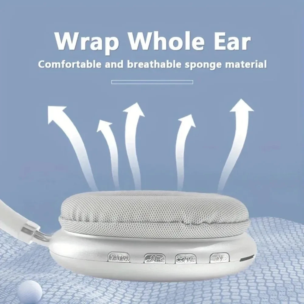 NNEOBA Wireless Bluetooth Over-Ear Headphones White