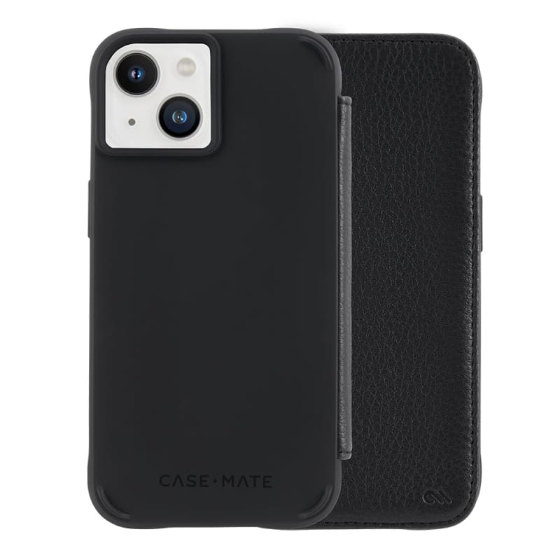 NNEDSZ Case-Mate Tough Wallet Folio Case with MagSafe For iPhone 14 / iPhone 13 - Black