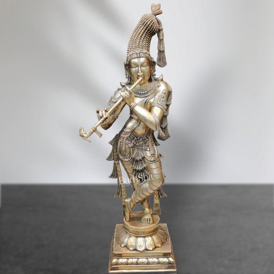 Divine Superfine brass Krishna Murlidhar Idol | 36 inch/ 3 feet | span Experience divine