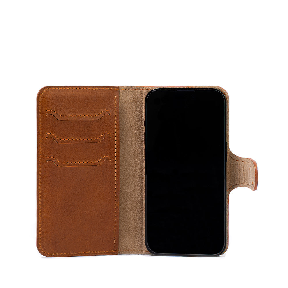 Leather Folio Case Wallet for iPhone 16 Series with MagSafe - Classic 4.0