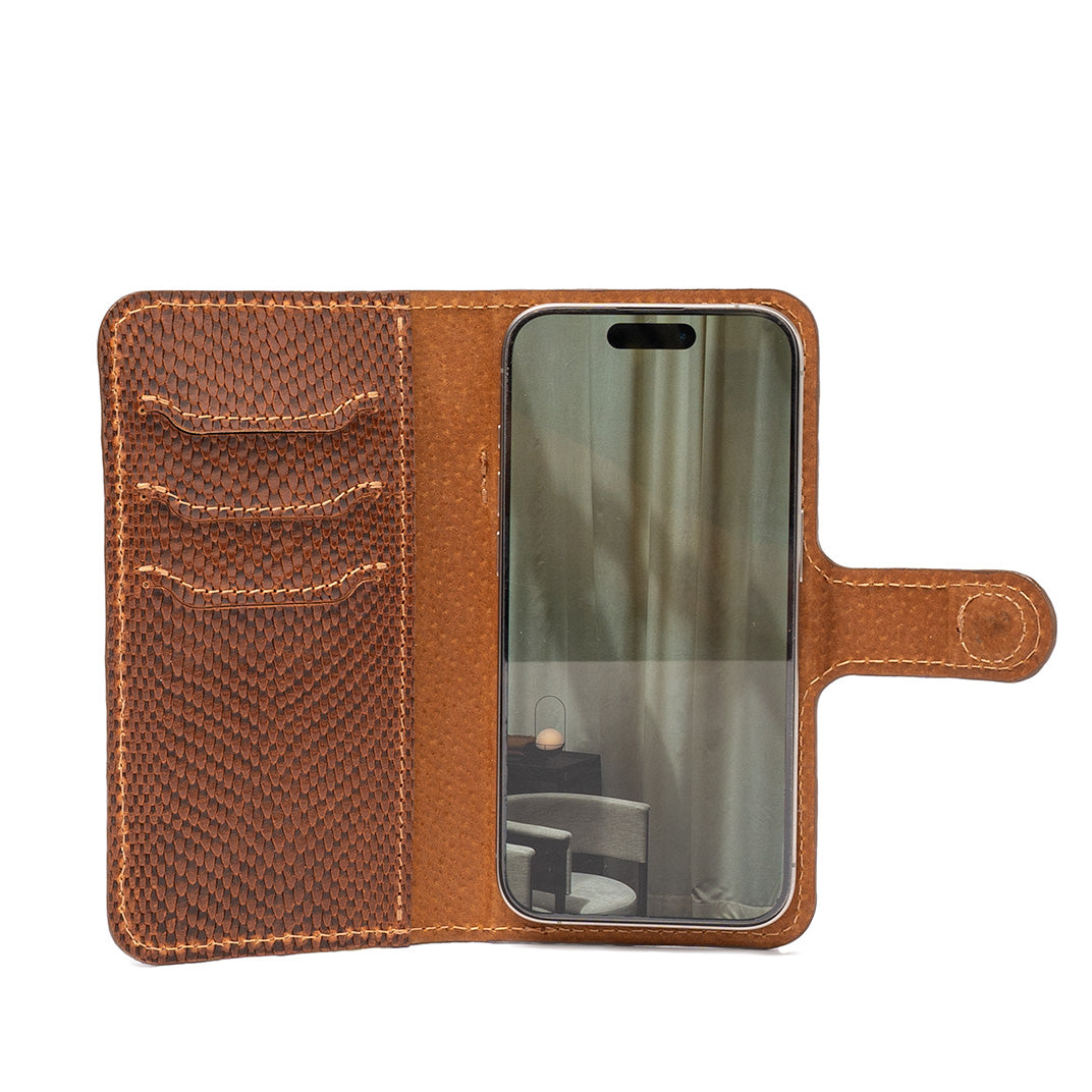 Leather Folio Case Wallet for iPhone 16 Series with MagSafe - Classic 4.0