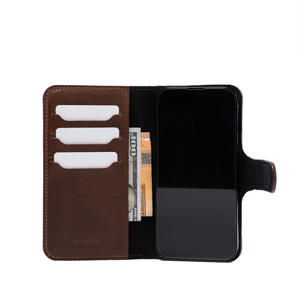 Leather Folio Case Wallet for iPhone 16 Series with MagSafe - Classic 4.0